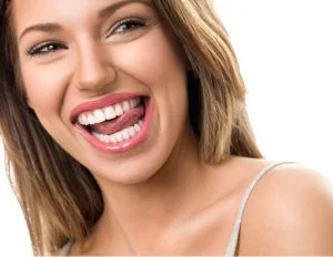 Before and after black triangle space closure using the Bioclear system at iCare Orthodontics and Dentistry in Norcross, GA